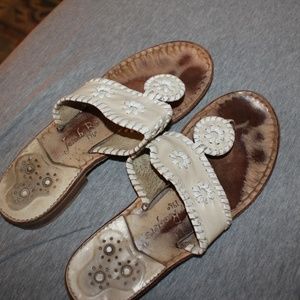 jack rogers white sandals size 8.5